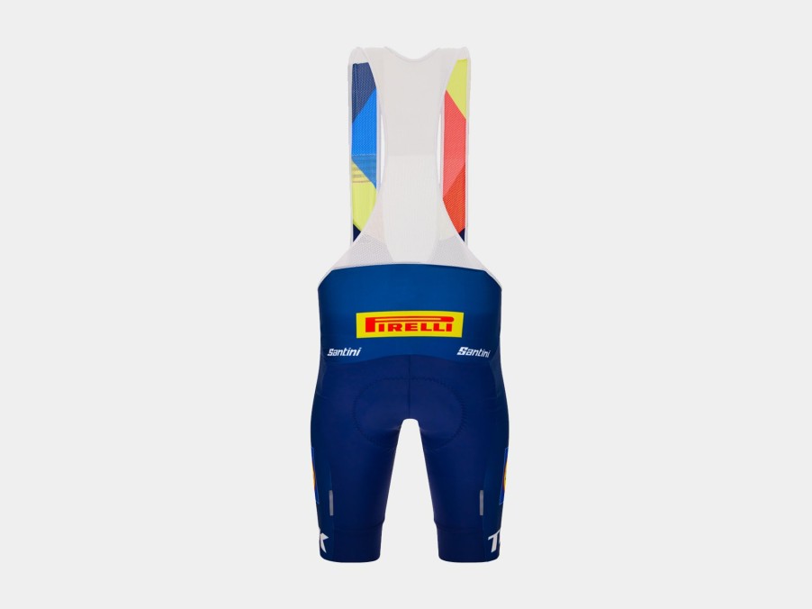 Bekleidung Trek Teambekleidung | Santini Lidl-Trek Replica Race Tragershort Dark Blue/Yellow