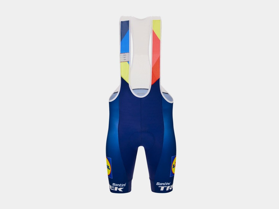 Bekleidung Trek Teambekleidung | Santini Lidl-Trek Replica Race Tragershort Dark Blue/Yellow