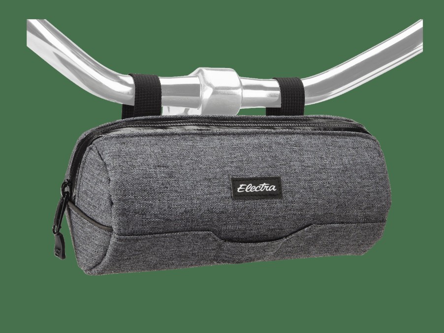 Ausstattung Trek Taschen & Gepäckträgertaschen | Electra Heather Charcoal Zylinderlenkertasche Dark Grey