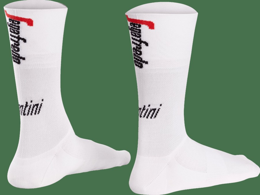 Bekleidung Trek Accessoires | Santini Trek-Segafredo Men'S Team Fahrradsocke White/Red