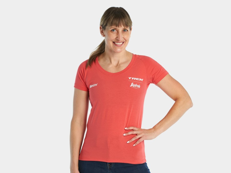 Bekleidung Trek T-Shirts | Santini Trek-Segafredo Women'S Team T-Shirt Radioactive Coral