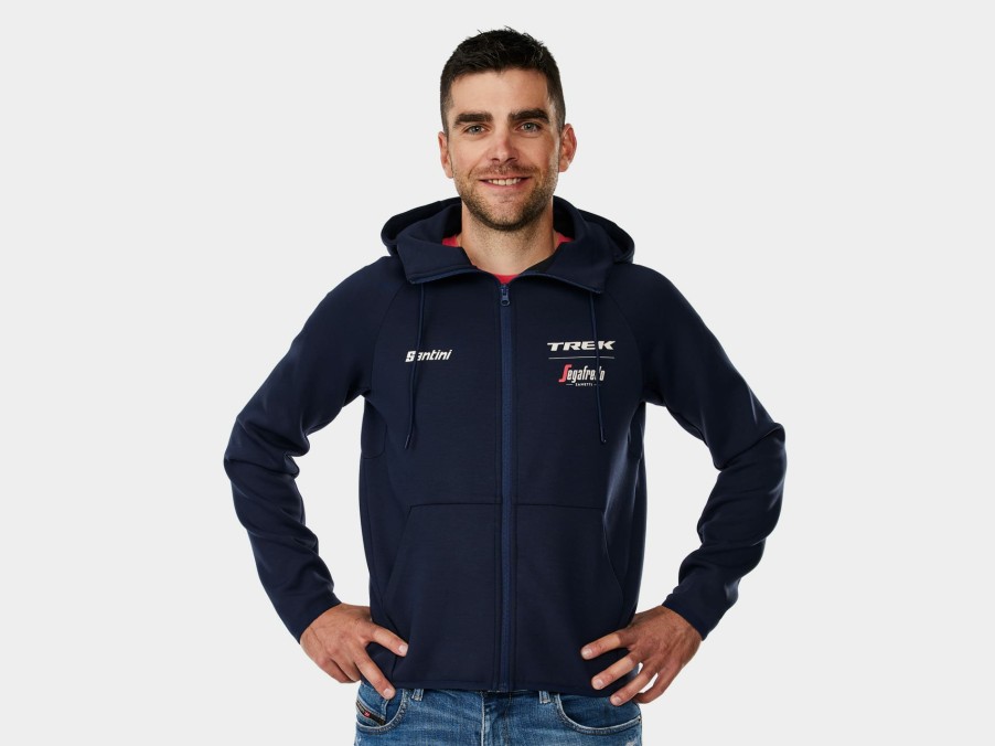 Bekleidung Trek Teambekleidung | Santini Trek-Segafredo Men'S Team Hoodie Dark Blue