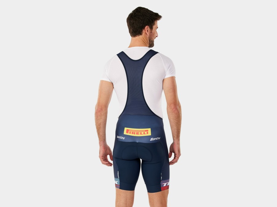 Bekleidung Trek Teambekleidung | Santini Trek Factory Racing Men'S Team Replica Tragershort Dark Blue