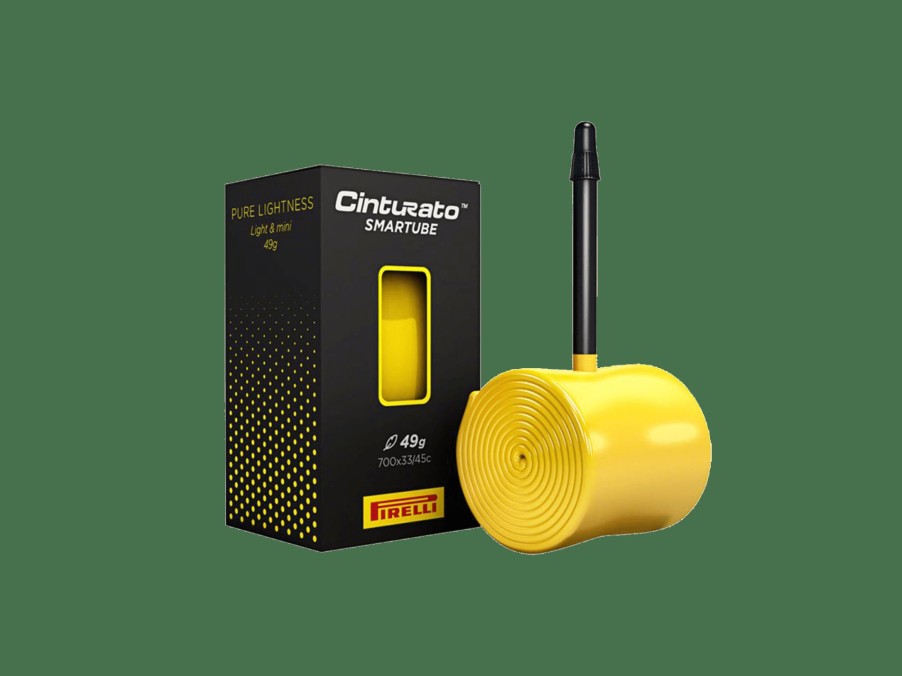 Ausstattung Trek Schläuche und Tubeless Zubehör | Pirelli Cinturato Smartube Presta Valve Bicycle Tube Yellow