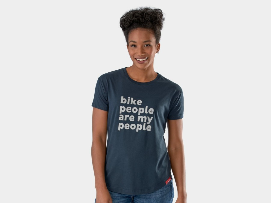 Bekleidung Trek T-Shirts | Trek Bike People Women'S T-Shirt Navy