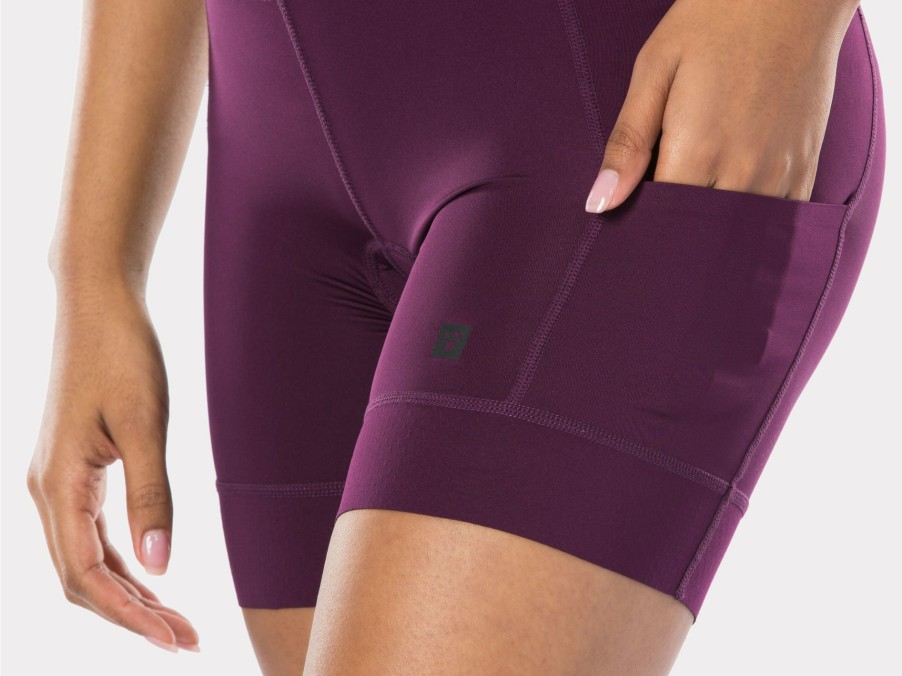 Bekleidung Trek Shorts & Trägershorts | Bontrager Vella Women'S Indoor Cycling Short Mulberry