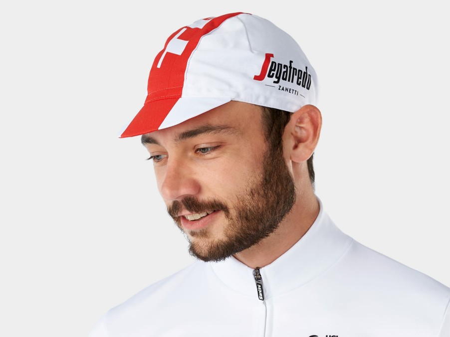 Bekleidung Trek Accessoires | Santini Trek-Segafredo Team Fahrradkappe White/Red