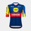 Bekleidung Trek Teambekleidung | Santini Lidl-Trek Women'S Replica Race Trikot Dark Blue/Yellow