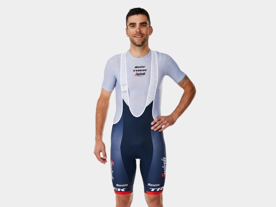 Bekleidung Trek Teambekleidung | Santini Trek-Segafredo Men'S Team Replica Race Tragershorts Dark Blue