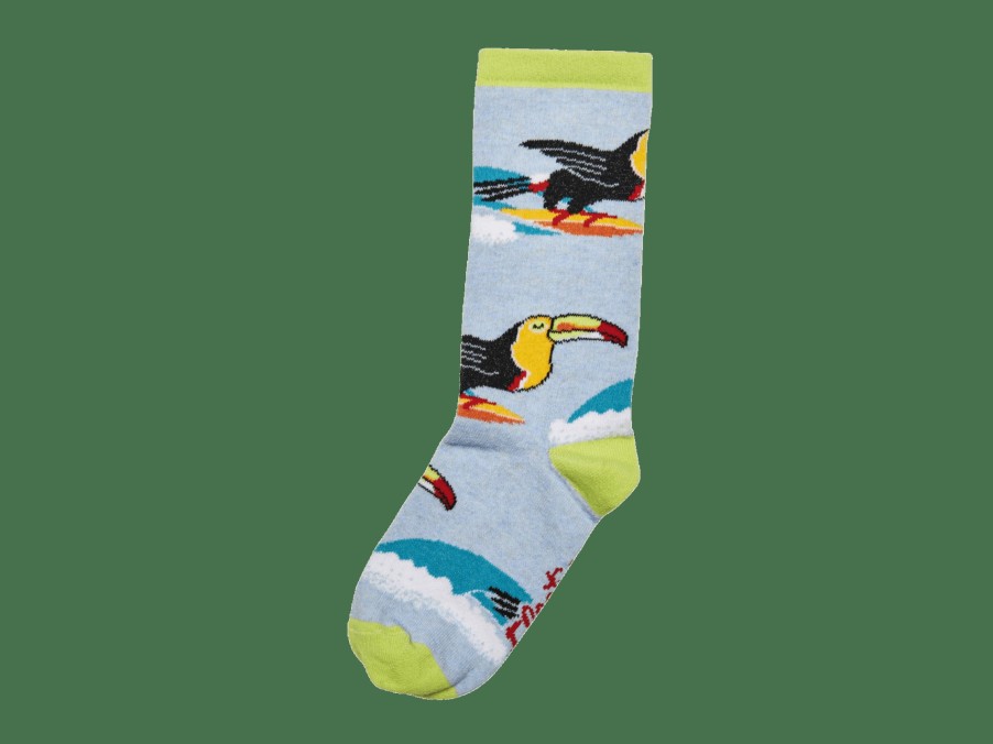 Bekleidung Trek Accessoires | Electra Surfbird Socks Bahama Blue/Lime