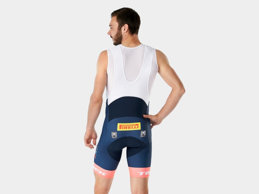 Bekleidung Trek Teambekleidung | Santini Trek-Segafredo Men'S Team Replica Tragershort Dark Blue/Radioactive Coral