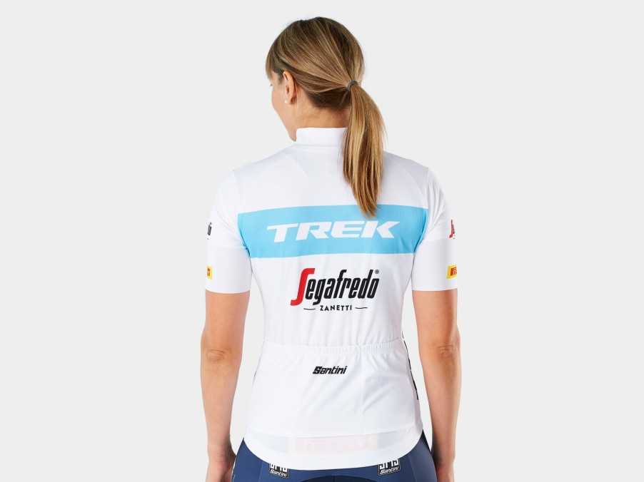 Bekleidung Trek Teambekleidung | Santini Trek-Segafredo Women'S Team Replica Race-Trikot White/Light Blue