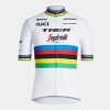 Bekleidung Trek Teambekleidung | Santini Trek-Segafredo Replica World Champion Radtrikot White/Yellow