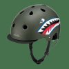 Bekleidung Trek Fitness- und City-Helme | Electra Lifestyle Lux Tiger Shark Bike Helmet Grey/Green